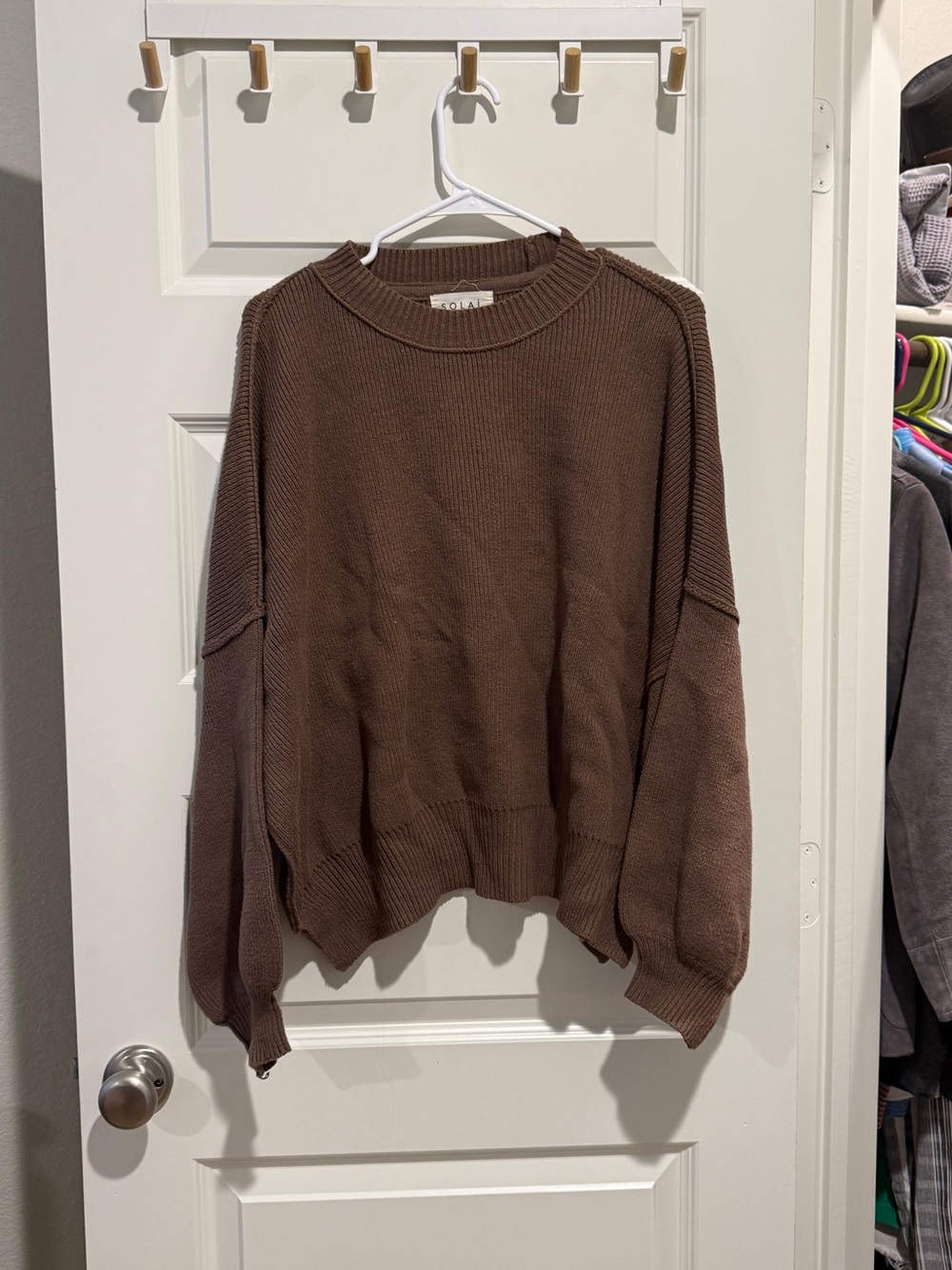 Solai Brown Cozy Knit Sweater